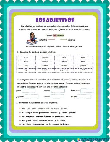 Los adjetivos