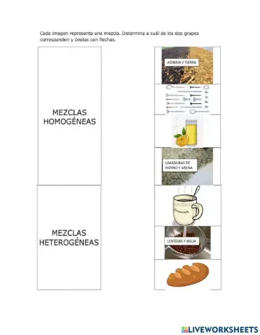Mezclas homogeneas y heterogeneas