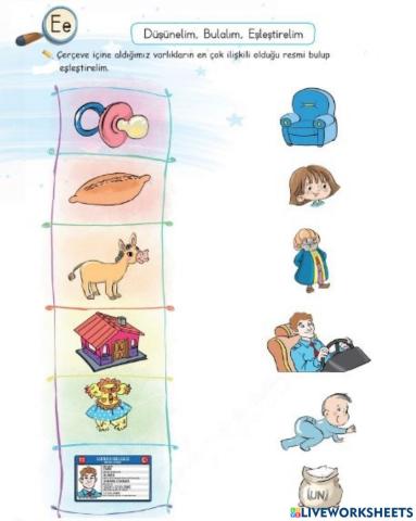 Düşünelim, Bulalım, Eşleştirelim