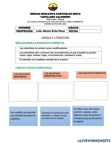 Modificadores del predicado