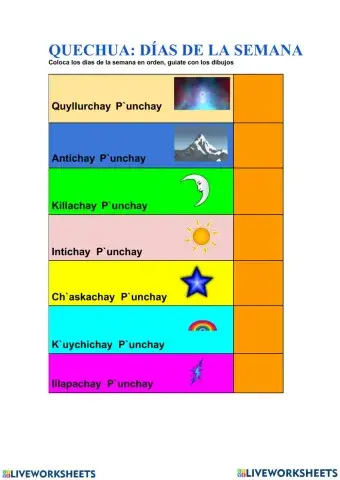 Dias de la semana en quechua