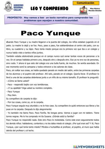 Paco yunque