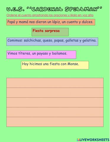 Cuento Inicial: Fiesta incial