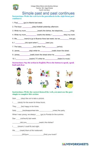 Past simple and past continuos