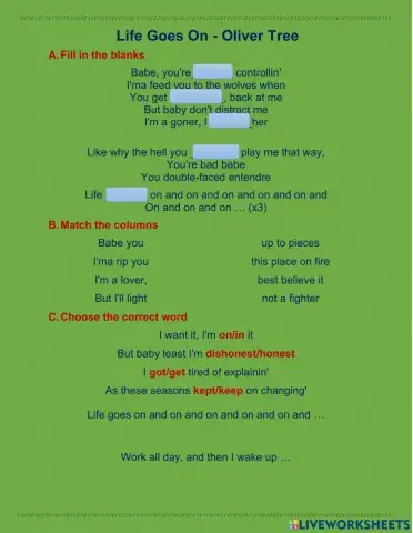 Life goes on - oliver tree