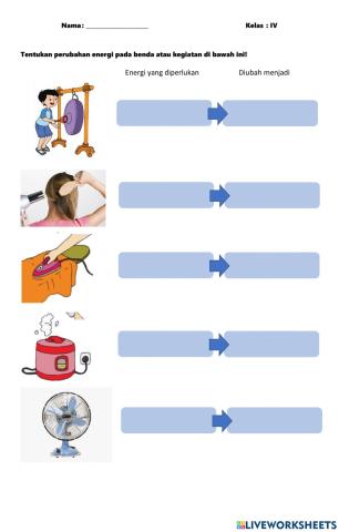 Perubahan energi di sekitarku