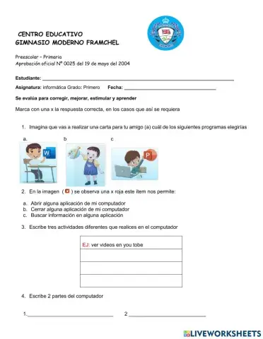 Evaluacion de informatica