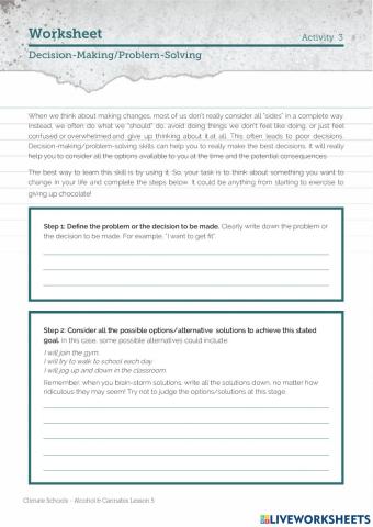 Year 7 Decision Making