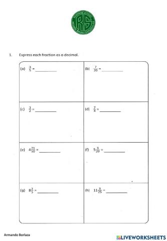 Express each decimal as a fraction or a mixed number in its simplest form