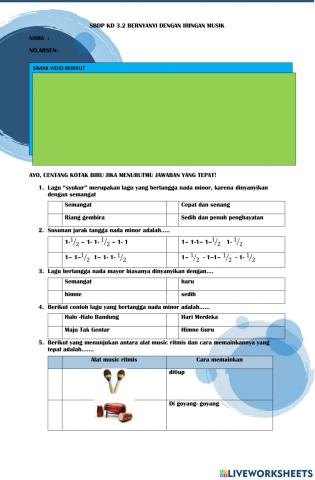Sbdp kd 3.2 tangga nada dan alat musik ritmis