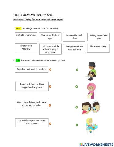 A clean and healthy body