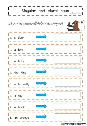 Singular and Plural noun