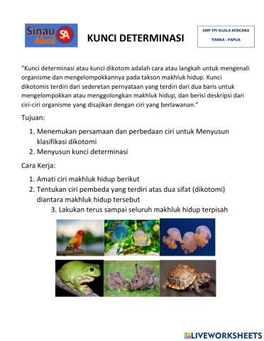 Klasifikasi Kunci Determinasi Dikotomi