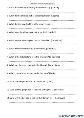 Answer the questions