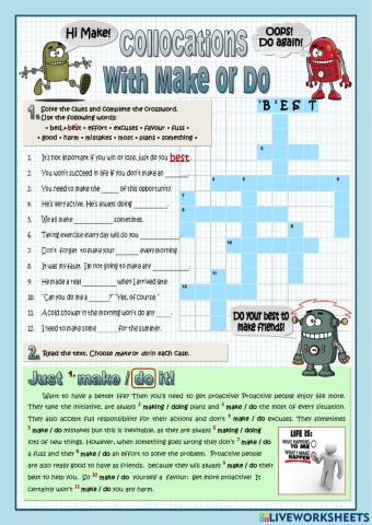 Collocation Practice - Stage 6