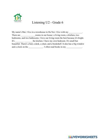 3FE- Unit 2 - Grade 6 -Listening