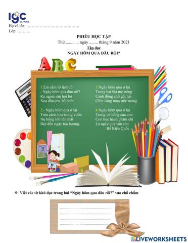 Pht-tập đọc-ngày hôm qua đâu rồi (t1)