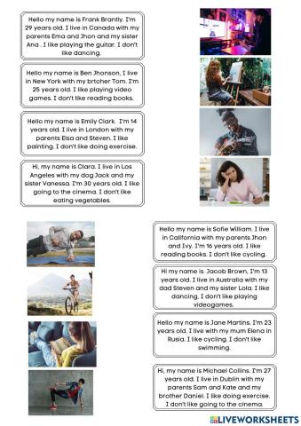 Introducing yourself Les Palmeres