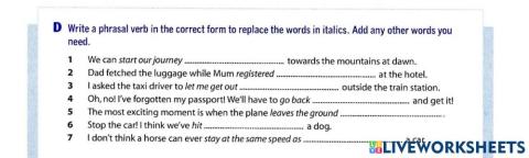 B2 unit 2 exercise d