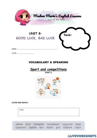 Pulse 2 Unit 8: Vocabulary & Speaking 1