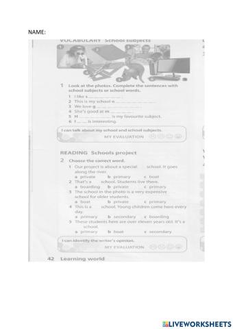 Learning world: Review