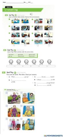 M1 Unit 6 Listening Test Talking about yourself
