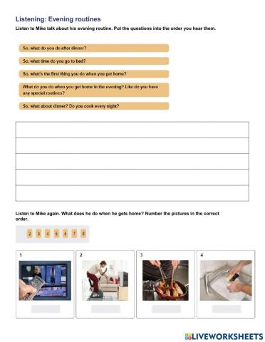 Mike-s evening routine