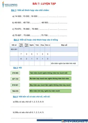 Bài 7: luyện tập