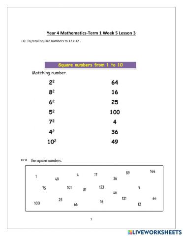 DIS Maths term 1 week 5 lesson 3