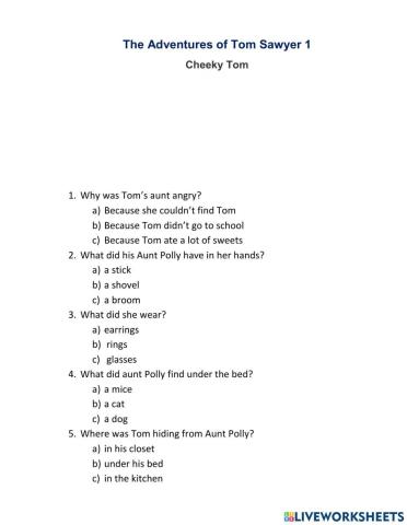 The Adventures of Tom Sawyer 1