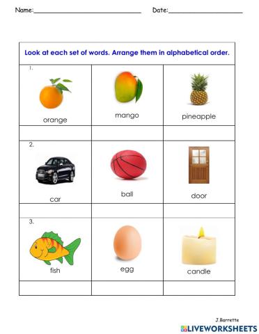 Arranging word in Alphabetical Order