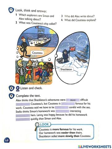 Kid's Box 3 - Comparing explorers