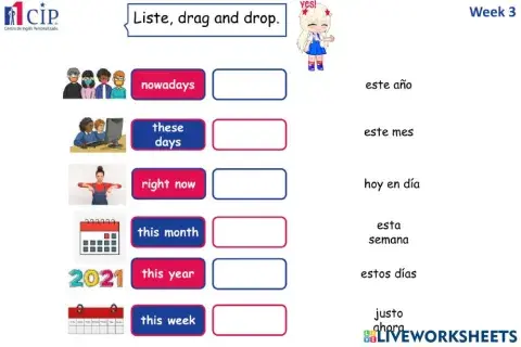 KIDS Time Expressions Week 3