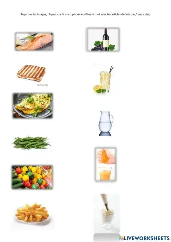 Nourriture - tu sais prononcer ces mots?