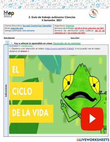 GTA 3 Etapas del desarrollo seres vivos