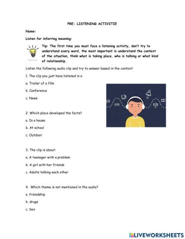 Actividad prelistening