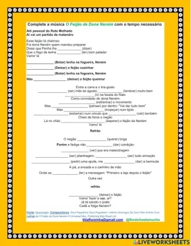 O feijão de Dona Neném