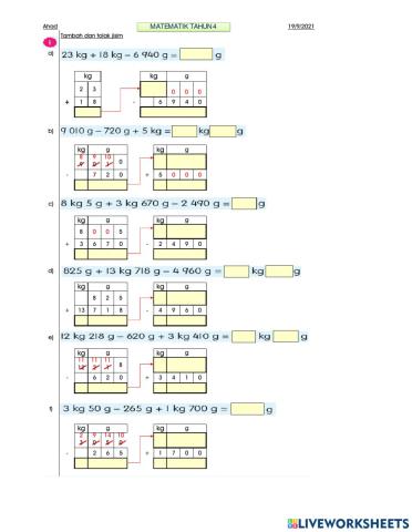 Tambah tolak jisim isipadu cecair