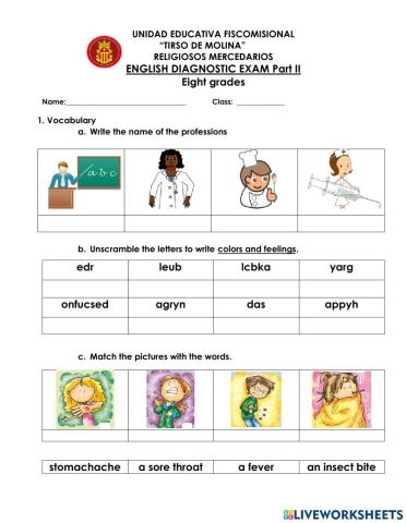 8th Diagnostic Evaluation CEFR A2.2 level