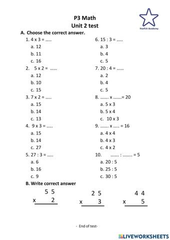 Multiplication and division