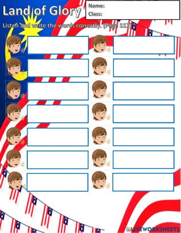 Year 6 Unit 12 Land of Glory: Reciting Poem