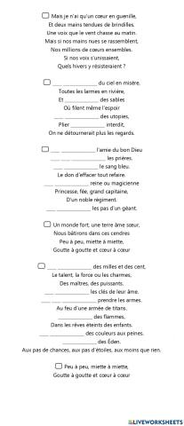 Chanson - condition SI