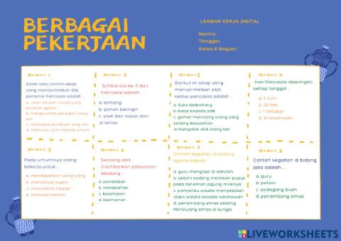 Berbagai Pekerjaan Tema 5