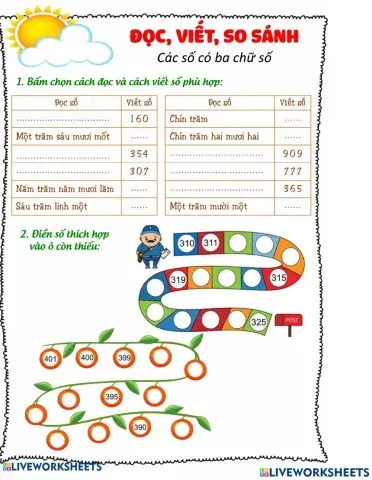 Toán 3 đọc, viết các số có ba chữ số