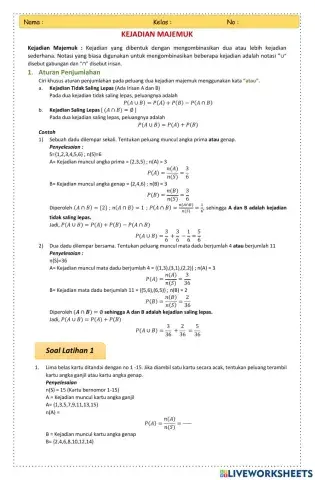 Peluang Kejadian Majemuk