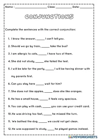 Conjunctions