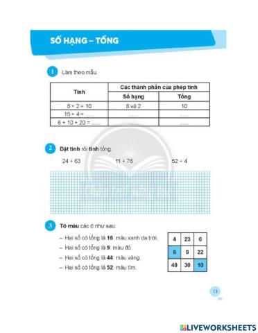 Số hạng - Tổng (t1)