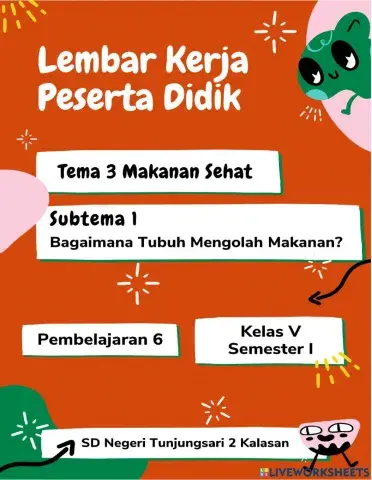 Kelas 5, Tema 3, Subtema 1, Pembelajaran 6