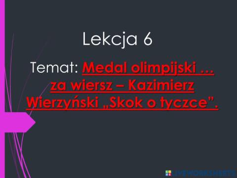 Kazimierz Wierzyński -Skok o tyczce-