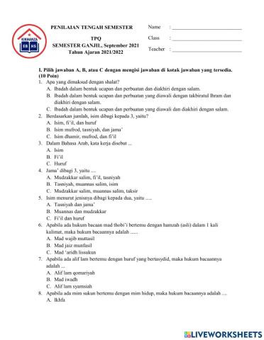 Ujian Tengah Semester